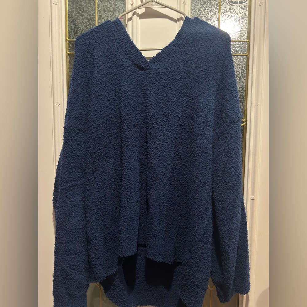 Cozy Blue V-Neck Sweater set
